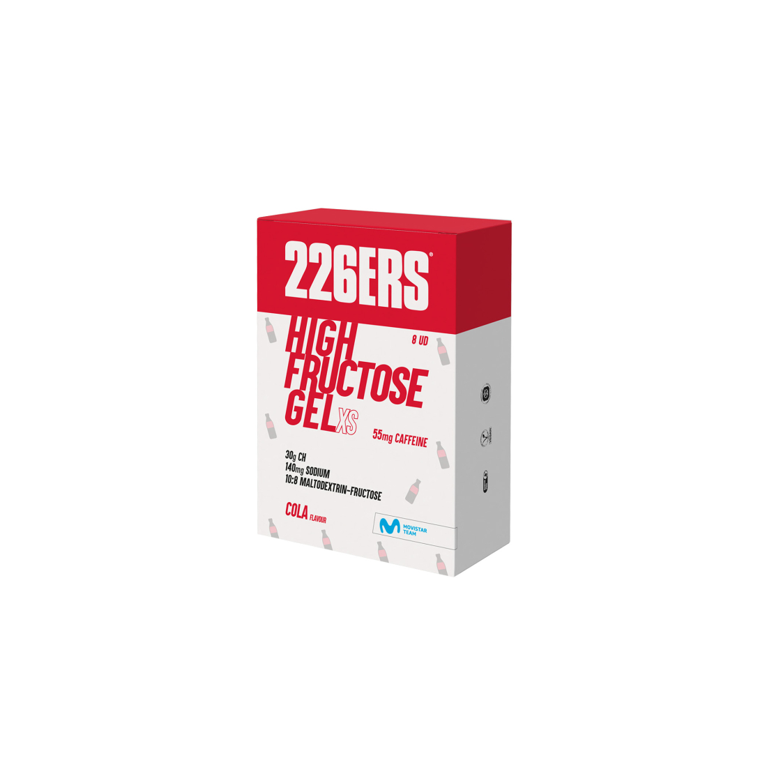BOX - 8 HIGH FRUCTOSE GEL XS 44g