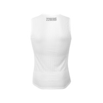 Camiseta interior blanca sin mangas para ciclismo