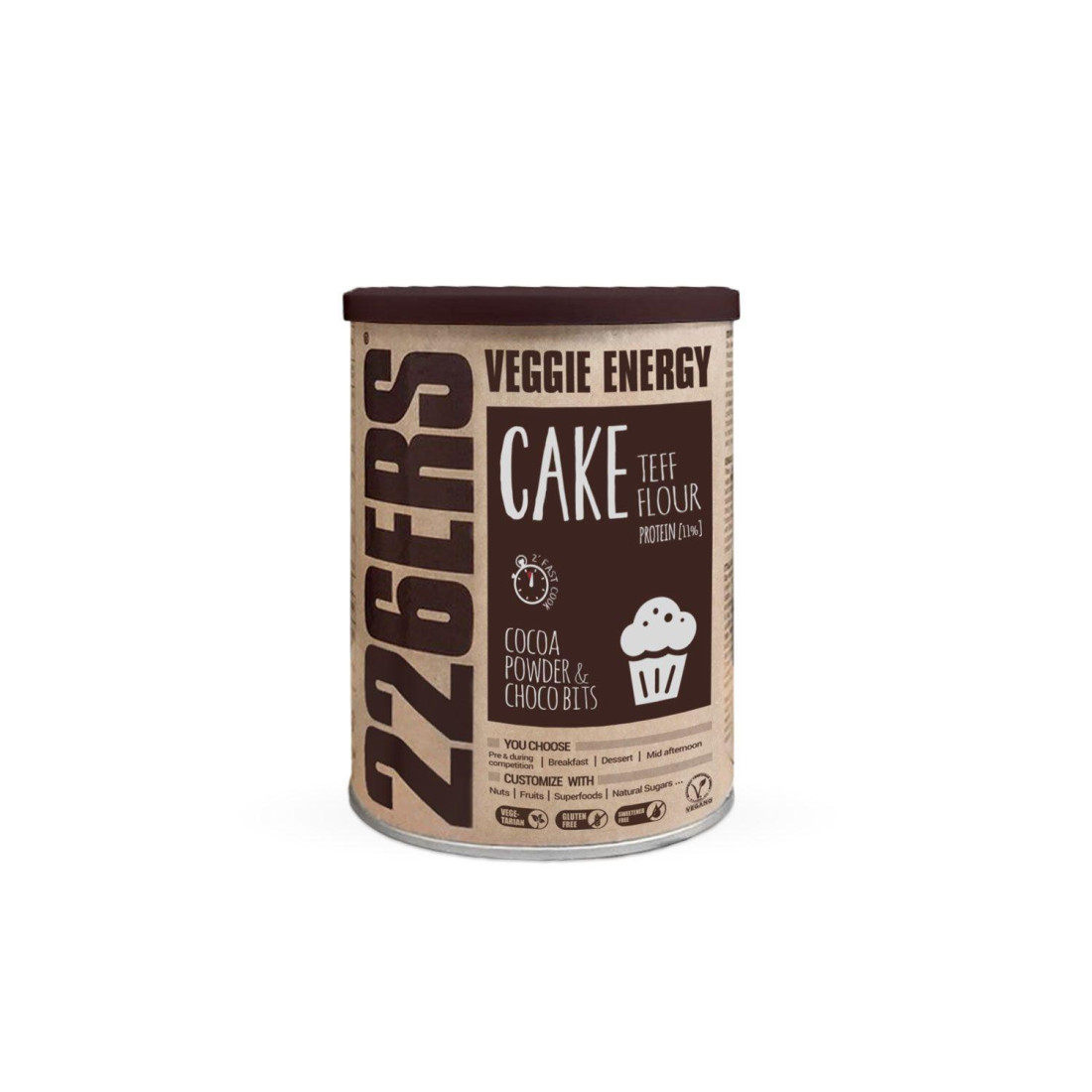 VEGGIE ENERGY CAKE - Harina de teff + Trozos de Chocolate