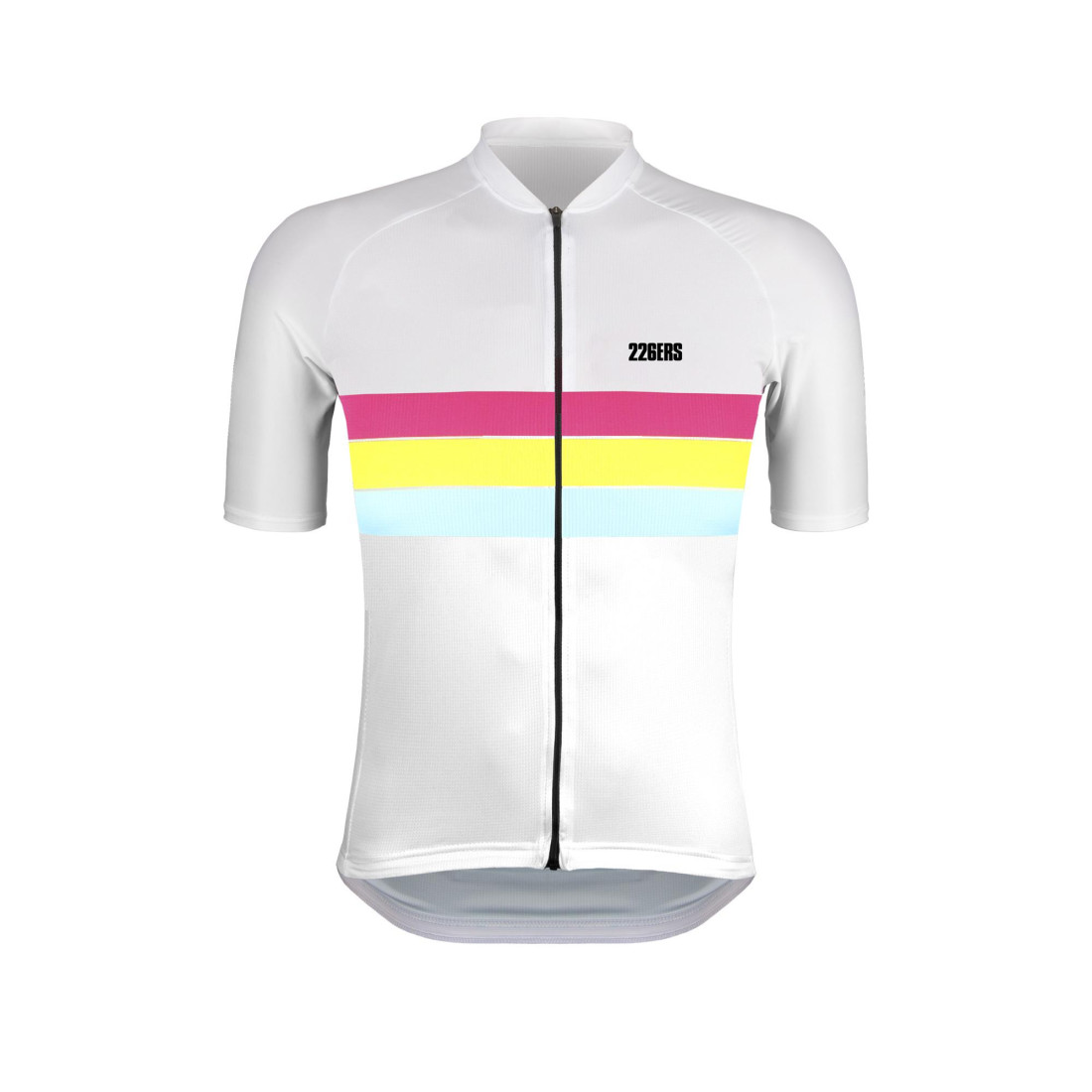 Maillot ciclismo manga corta color blanco