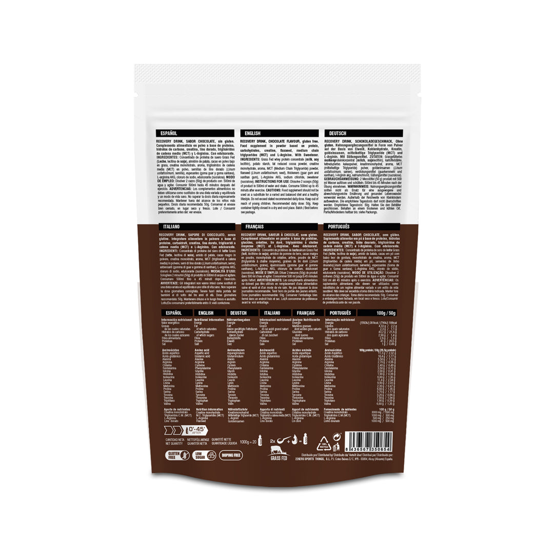 RECOVERY DRINK - Proteína Grass Fed Recuperador Muscular