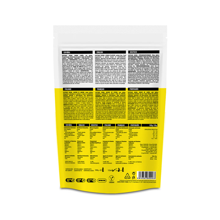 Boisson isotonique - poudre de boisson végétalienne isotonique