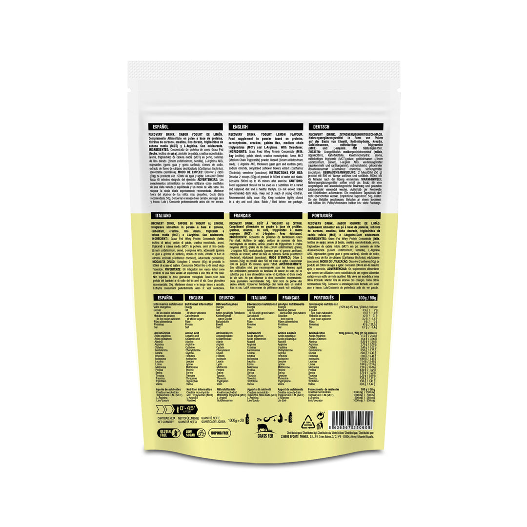 RECOVERY DRINK - Proteína Grass Fed Recuperador Muscular