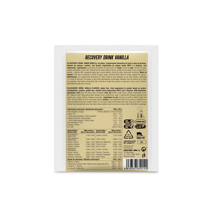 RECOVERY DRINK - Recuperador Muscular Grass Fed Monodosis 50g