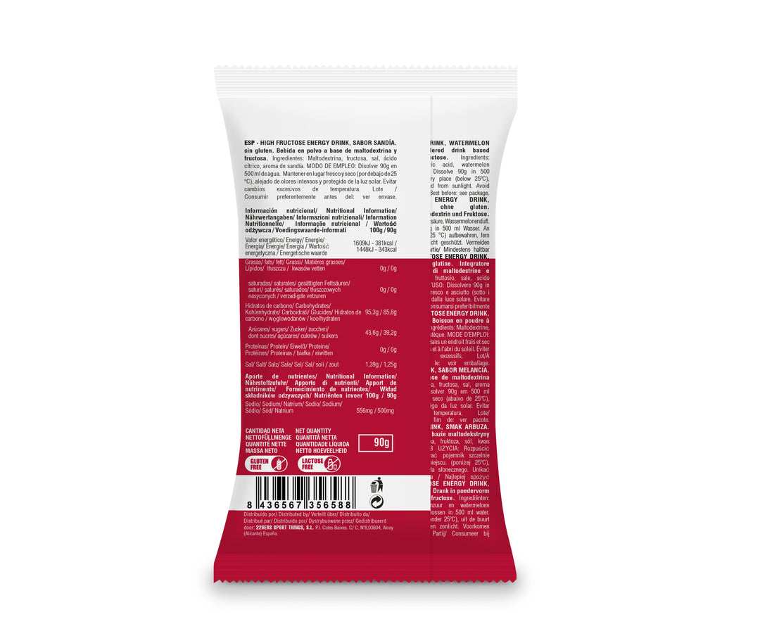 HIGH FRUCTOSE ENERGY DRINK 90g - Monodosis
