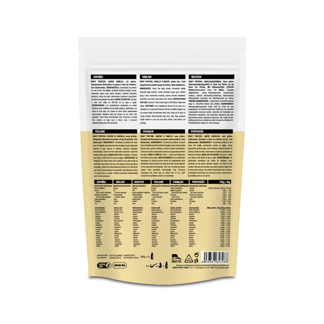 WHEY PROTEIN - Batido de Proteínas Grass Fed 1000g