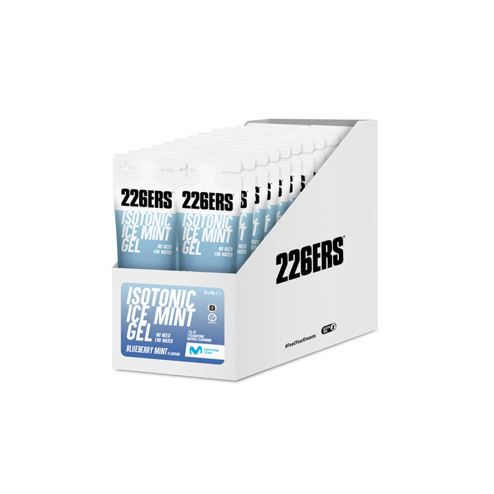BOX 24 ISOTONIC ICE GEL 68g - Gel Isotónico Energético con Mentol