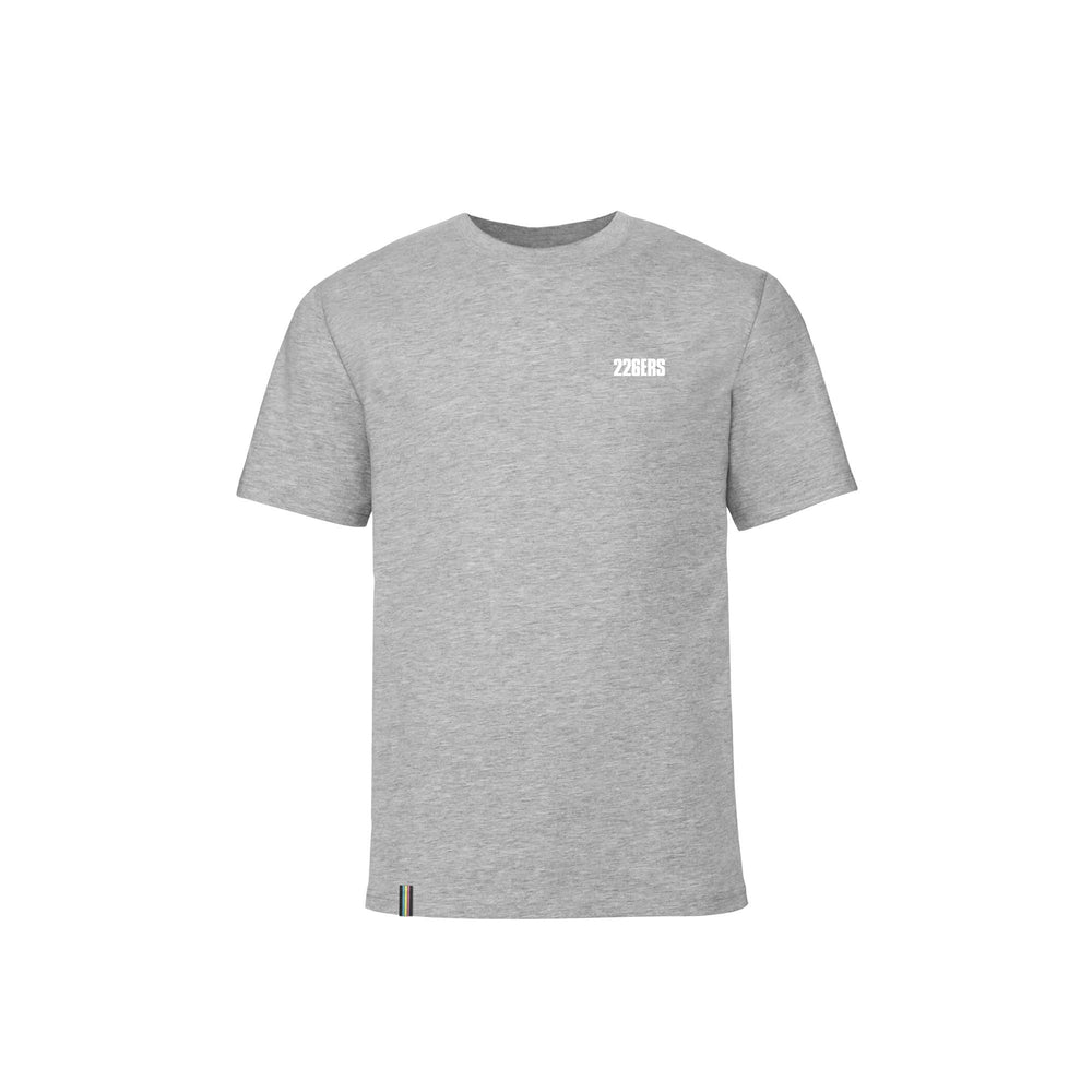 Camiseta manga corta logo pequeño gris