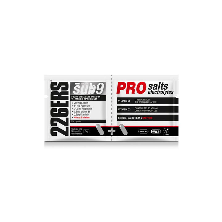 SUB9 PRO SALTS ELECTROLYTES - Sais e Electrólitos com Cafeína - 2 Cápsulas