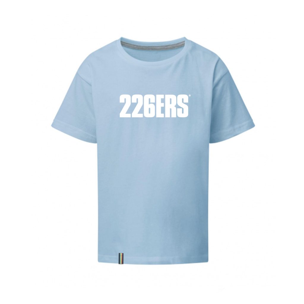 camiseta infantil azul con logo 226ERS blanco
